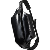 Cote&Ciel Isarau Laquered Polymer Sling Bag | Liquid Black 28469