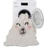 Lorena Canals Mr. Wonderful Collection Kid's Washable Rug | Smile Like a Llama