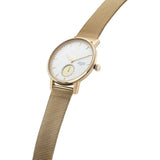Triwa Ivory Svalan Watch | Gold Mesh Super Slim SVST105-MS121313