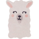Lorena Canals Mr. Wonderful Collection Kid's Washable Rug | Smile Like a Llama