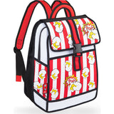Jump From Paper Popcorn Printed Backpack | Red