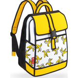Jump From Paper Banana Printed Backpack | Yellow