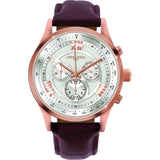 Jorg Gray JG6600-23 Silver w/ Gold Chronograph Men's Watch | Leather