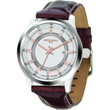 Jorg Gray JG6800-12 Silver w/ Gold Three Hand Men's Watch | Leather