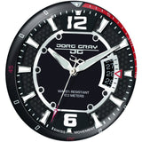 Jorg Gray JG8300-12 Black w/ Red Three Hand Men's Watch | Silicone