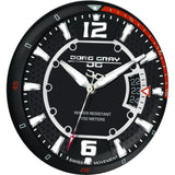 Jorg Gray JG8300-13 Black w/ Orange Three Hand Men's Watch | Silicone