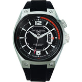 Jorg Gray JG8300-13 Black w/ Orange Three Hand Men's Watch | Silicone