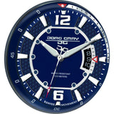 Jorg Gray JG8300-14 Blue w/ Silver Three Hand Men's Watch | Silicone