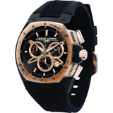 Jorg Gray JG8300-21 Black w/ Gold Chronograph Men's Watch | Silicone