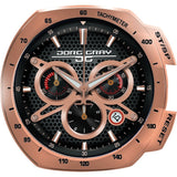 Jorg Gray JG8300-21 Black w/ Gold Chronograph Men's Watch | Silicone