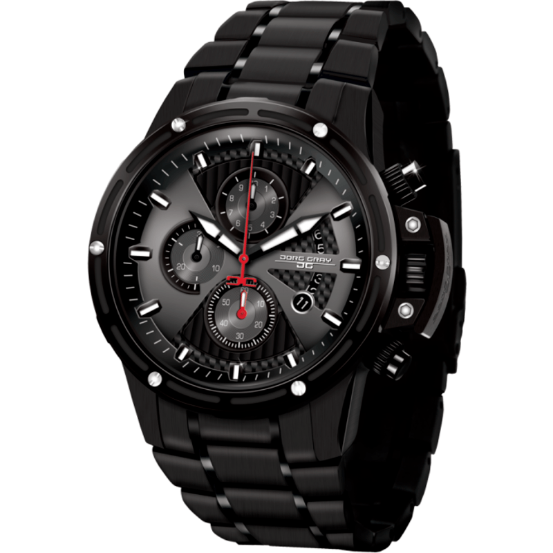 Jorg Gray JG8500-24 Black Chronograph Men's Watch Steel – Sportique