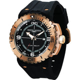 Jorg Gray JG8700-12 Black w/ White Three Hand Men's Watch | Silicone