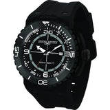 Jorg Gray JG8700-13 Black w/ White Three Hand Men's Watch | Silicone
