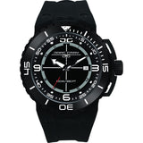 Jorg Gray JG8700-13 Black w/ White Three Hand Men's Watch | Silicone