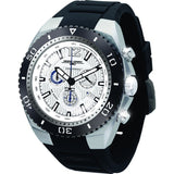 Jorg Gray JG9700-22 White w/ SIlver Chronograph Men's Watch | Silicone