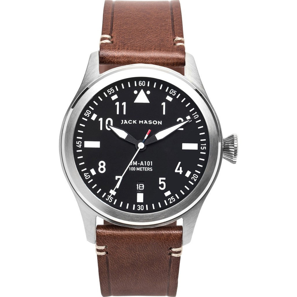 【りんご様ご検討中】JACK MASON JM-A101-201 レザー腕時計 Jack Mason Aviator 3-Hand Watch Leather JM-A101-002 – Sportique