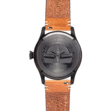 Jack Mason Aviator Black 3-Hand Black PVD Watch | Tan Leather JM-A101-005