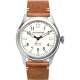 Jack Mason White Aviator 3-Hand Stainless Steel Watch 42mm | Saddle Leather JM-A101-201
