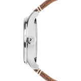 Jack Mason Gray Aviator 3-Hand Stainless Steel Watch 42mm | Tan Leather JM-A101-204