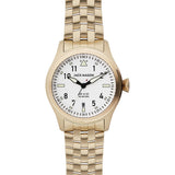Jack Mason White Aviator 3 Hand Gold Watch | Gold Steel JM-A101-321