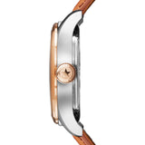 Jack Mason Blue Aviator 3-Hand Two Tone Watch | Tan Leather JM-A101-402