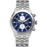 Jack Mason Aviator Navy Chronograph Stainless Steel Watch | Steel JM-A102-111