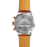 Jack Mason Blue Aviator Chrono Two Tone Watch | Tan Leather JM-A102-402