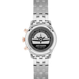 Jack Mason White Aviator Chronograph Watch 36mm | Two Tone Steel JM-A202-224
