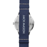 Jack Mason Gray Field Sub Second Stainless Steel Watch | Navy Nylon JM-F401-014