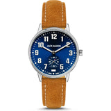 Jack Mason Field Watch 38mm | Navy/Tan Suede JM-F401-018