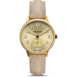 Jack Mason Field Watch 38mm | Gold/Taupe Suede JM-F401-020