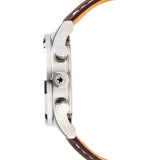 Jack Mason Nautical Navy Chronograph Stainless Steel Watch | Brown Leather JM-N102-015