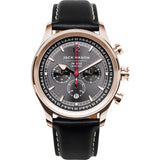 Jack Mason Nautical Grey Chronograph Rose Gold Tone Watch | Black Leather JM-N102-025