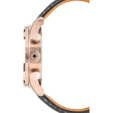 Jack Mason Nautical Grey Chronograph Rose Gold Tone Watch | Black Leather JM-N102-025