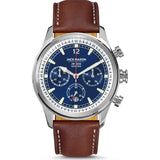 Jack Mason Navy Nautical Chronograph Stainless Steel Watch | Brown Leather JM-N302-102