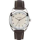 Jack Mason White Slim Stainless Steel 3-Hand Watch 36mm | Gray Leather JM-N501-001