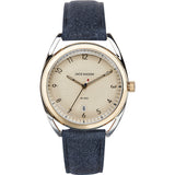 Jack Mason Champagne Deck 3 Hand Two Tone Watch | Navy Leather JM-N501-105