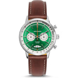 Jack Mason Racing Chronograph Watch | Green/Brown Leather JM-R402-013