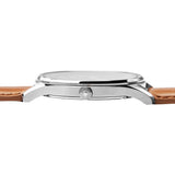 Jack Mason Gray Slim 2 Hand Stainless Steel Watch | Tan Leather JM-S101-201