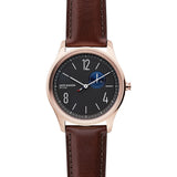 Jack Mason Gray Slim Multifunction Rose Gold Watch | Brown Leather JM-S104-121