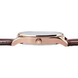 Jack Mason Gray Slim Multifunction Rose Gold Watch | Brown Leather JM-S104-121