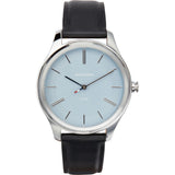 Jack Mason Powder Blue Slim Stainless Steel 2-Hand Watch 38mm | Black Leather JM-S401-002