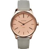 Jack Mason Rose Gold Slim Stainless Steel 2-Hand Watch 38mm | Plaster Leather JM-S401-003