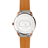 Jack Mason Rose Gold Slim Stainless Steel 2-Hand Watch 38mm | Plaster Leather JM-S401-003