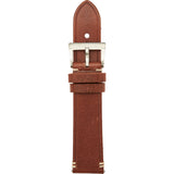 Jack Mason Raw Edge Leather Watch Strap | Brown JMS-22-022
