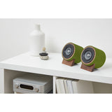 Well Rounded Sound Jack Terrier 2 Speaker Set | Walnut/Green JT2 W/G