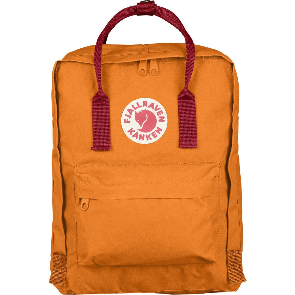 burnt orange laptop backpack Travelite Packable Waterproof long side pockets for your water bottle Fjllrven Knken Backpack Burnt Orange/Deep