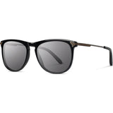 Shwood Keller Acetate Sunglasses | Black - Grey Polarized WAKBGP