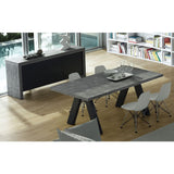 Temahome Kobe 2 Doors & 3 Drawers Sideboard | Concrete Look / Pure Black