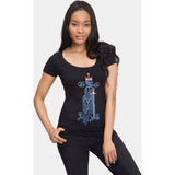 Out of Print Hamlet Women's T-Shirt | Black L-1203